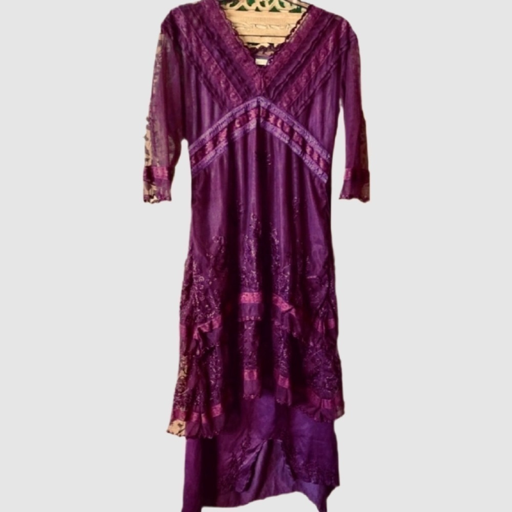 Nataya Purple High Low Dress